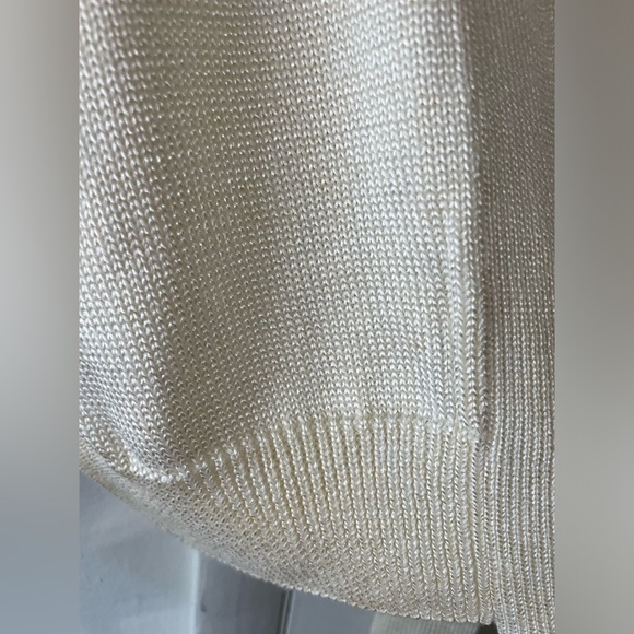 FIA ITALIA women's cardigan ivory, bow at waist SIZE M - Picture 17 of 17